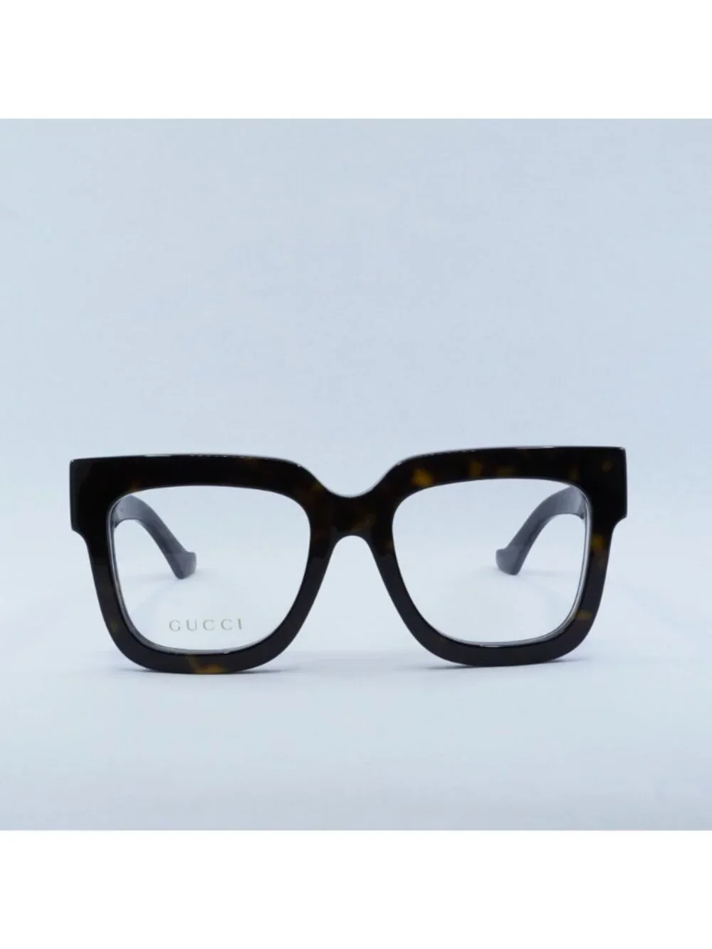 Gucci GG1549O 002 Eyeglasses Havana 52mm Square Frame